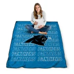 carolina panthers bold red blue quilt blanket best selling