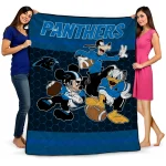 carolina panthers disney football blue quilt blanket best selling