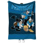 carolina panthers disney football blue quilt blanket best selling