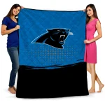 carolina panthers dot illusion blue quilt blanket best selling