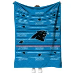 carolina panthers handdrawn stripes blue quilt blanket best selling