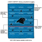 carolina panthers handdrawn stripes blue quilt blanket best selling