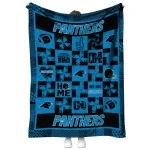carolina panthers helmet heart blue quilt blanket best selling