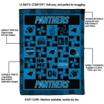 carolina panthers helmet heart blue quilt blanket best selling
