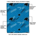 carolina panthers sketch lines blue quilt blanket best selling