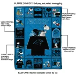 carolina panthers snoopy love blue quilt blanket best selling