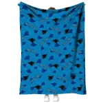 carolina panthers solid classic blue quilt blanket best selling