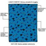carolina panthers solid classic blue quilt blanket best selling
