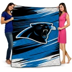 carolina panthers wild lines blue white quilt blanket best selling