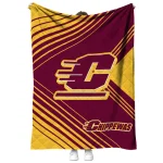 central michigan chippewas arrow layers maroon quilt blanket best selling