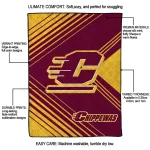 central michigan chippewas arrow layers maroon quilt blanket best selling