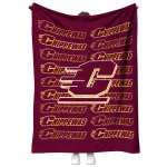 central michigan chippewas bold red maroon quilt blanket best selling