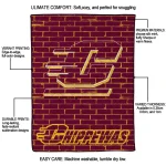 central michigan chippewas brick grid maroon quilt blanket best selling