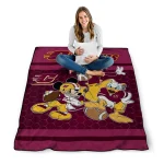 central michigan chippewas disney football maroon quilt blanket best selling