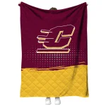 central michigan chippewas dot illusion maroon quilt blanket best selling