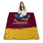 central michigan chippewas dot illusion maroon quilt blanket best selling