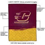 central michigan chippewas dot illusion maroon quilt blanket best selling