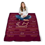 central michigan chippewas handdrawn stripes maroon quilt blanket best selling