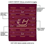 central michigan chippewas handdrawn stripes maroon quilt blanket best selling