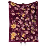 central michigan chippewas hibiscus foliage maroon quilt blanket best selling