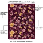 central michigan chippewas hibiscus foliage maroon quilt blanket best selling