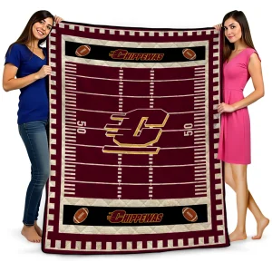 central michigan chippewas mickey player maroon quilt blanket best selling