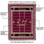 central michigan chippewas mickey player maroon quilt blanket best selling