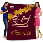Central Michigan Chippewas Paint Trail Maroon Quilt Blanket 1 central michigan chippewas paint trail maroon quilt blanket best selling