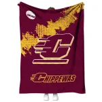 central michigan chippewas paint trail maroon quilt blanket best selling