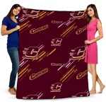 central michigan chippewas sketch lines maroon quilt blanket best selling