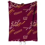 central michigan chippewas sketch lines maroon quilt blanket best selling