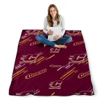 central michigan chippewas sketch lines maroon quilt blanket best selling
