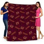 central michigan chippewas solid classic maroon quilt blanket best selling