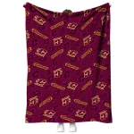 central michigan chippewas solid classic maroon quilt blanket best selling