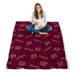 central michigan chippewas solid classic maroon quilt blanket best selling