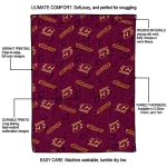 central michigan chippewas solid classic maroon quilt blanket best selling