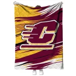 central michigan chippewas wild lines maroon white quilt blanket best selling