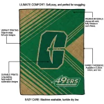 charlotte 49ers arrow layers green quilt blanket best selling