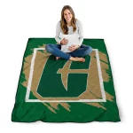 charlotte 49ers block border green quilt blanket best selling