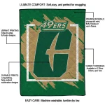 charlotte 49ers block border green quilt blanket best selling