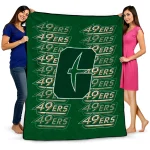 charlotte 49ers bold red green quilt blanket best selling