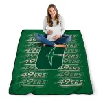 charlotte 49ers bold red green quilt blanket best selling