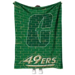 charlotte 49ers brick grid green quilt blanket best selling