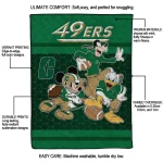 charlotte 49ers disney football green quilt blanket best selling