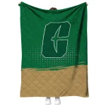 charlotte 49ers dot illusion green quilt blanket best selling
