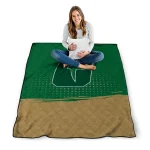 charlotte 49ers dot illusion green quilt blanket best selling