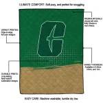 charlotte 49ers dot illusion green quilt blanket best selling