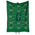 charlotte 49ers handdrawn stripes green quilt blanket best selling