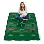 charlotte 49ers handdrawn stripes green quilt blanket best selling