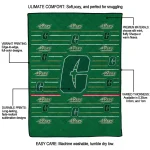 charlotte 49ers handdrawn stripes green quilt blanket best selling